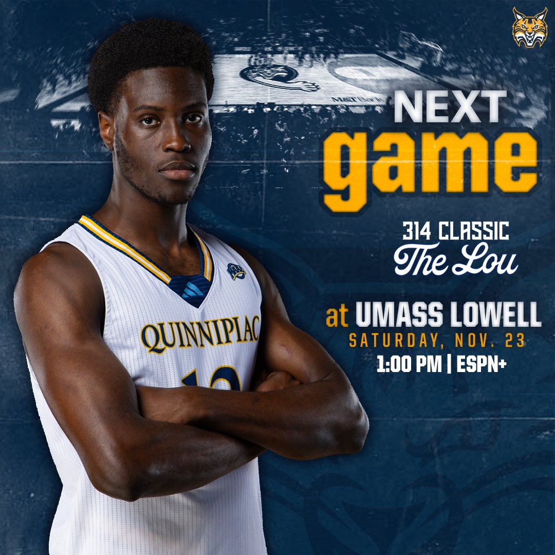 QU_MBB's tweet photo. Next Up → Saturday matchup at UMass Lowell to begin the 314 Classic! https://t.co/UXk7swaloQ