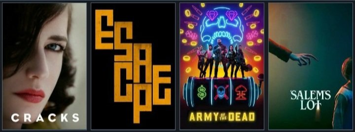 Últimos catro filmes vistos