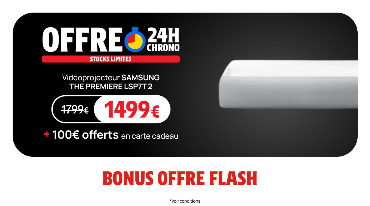 Darty_Officiel's tweet photo. #BlackFridayDarty ⚫| Vidéoprojecteur Samsung : Transformez votre salon en une salle de cinéma 🎥🍿
Offre Disponible 24h⏱! Profitez-en vite 👉https://t.co/CxcVLbbqhW https://t.co/flCtohNg9U