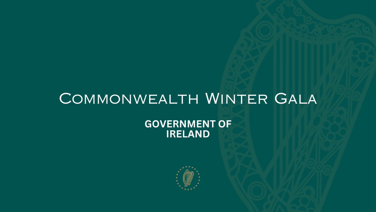 The Government of Ireland is delighted to announce that it will be attending the Commonwealth Winter Gala, set to take place in Canada this December.