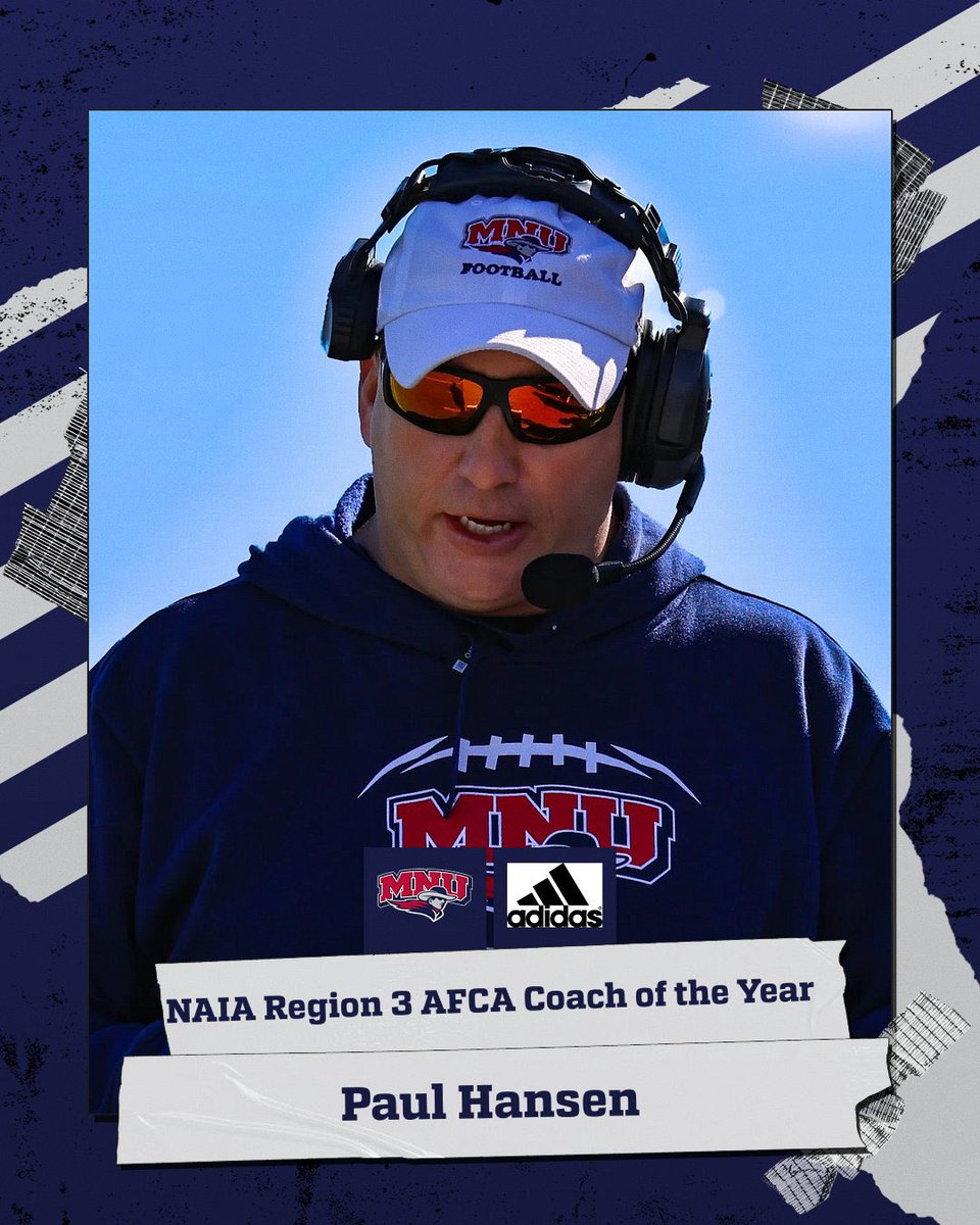 Congratulations to Coach Hansen on being named NAIA Region 3 <a href="/WeAreAFCA/">AFCA</a> Coach of the Year.  With this, <a href="/CoachHansen_/">Paul Hansen</a> is up for the NAIA National Coach of the Year. #T3