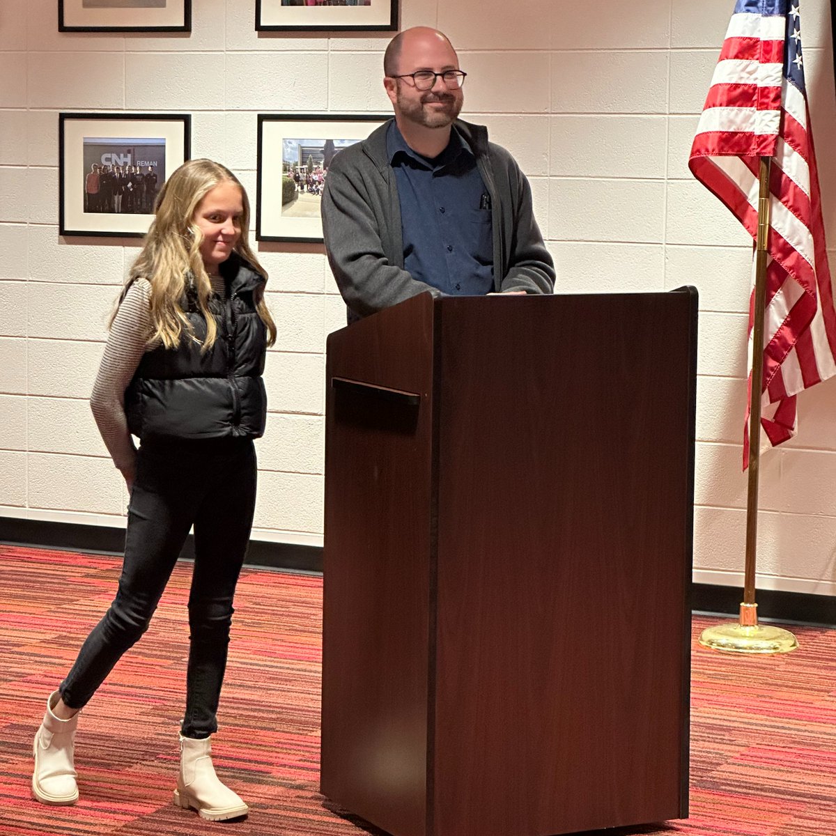 Our November Board of Education meeting started off with student recognition by Mr. Chittenden. SMS 5th grade student Reese Tebbenkamp was honored for being selected to the MMEA All State Children's Choir! #StraffordStrong