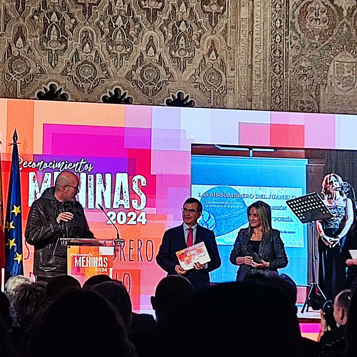 Acto de entrega de los reconocimientos #Meninas2024 de la Delegación del Gobierno en CLM con la delegada al proyecto #lassinsombrerodeljuanelo <a href="/milagrostolon/">Milagros Tolón</a>
<a href="/DGobiernoCLM/">Delegación del Gobierno en CLM</a> <a href="/educajccm/">Educación C-LM</a>
