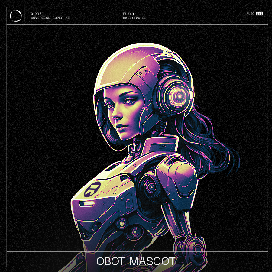 LaZy__2002's tweet photo. Mascot for $OBOT features a futuristic female robot mascot with sleek, glowing circuitry in neon purple and blue, embodying intelligence and confidence in a contemplative pose. 

@shadid_io @oxyz   #OBOTStickerContest #WeAreO. https://t.co/xXHVp0cwI0