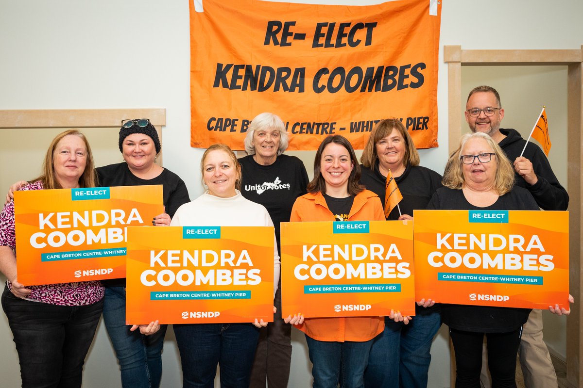 Workers 🤝 Politicians Who Fight For Workers

When Unifor members hit the picket line earlier this year, <a href="/NSNDP/">Nova Scotia NDP</a> MLA Kendra Coombes was one of the first to visit the picket line.

Yesterday, Atlantic Regional Director <a href="/JennMUnifor/">Jennifer Murray</a> &amp; members volunteered to support her campaign.