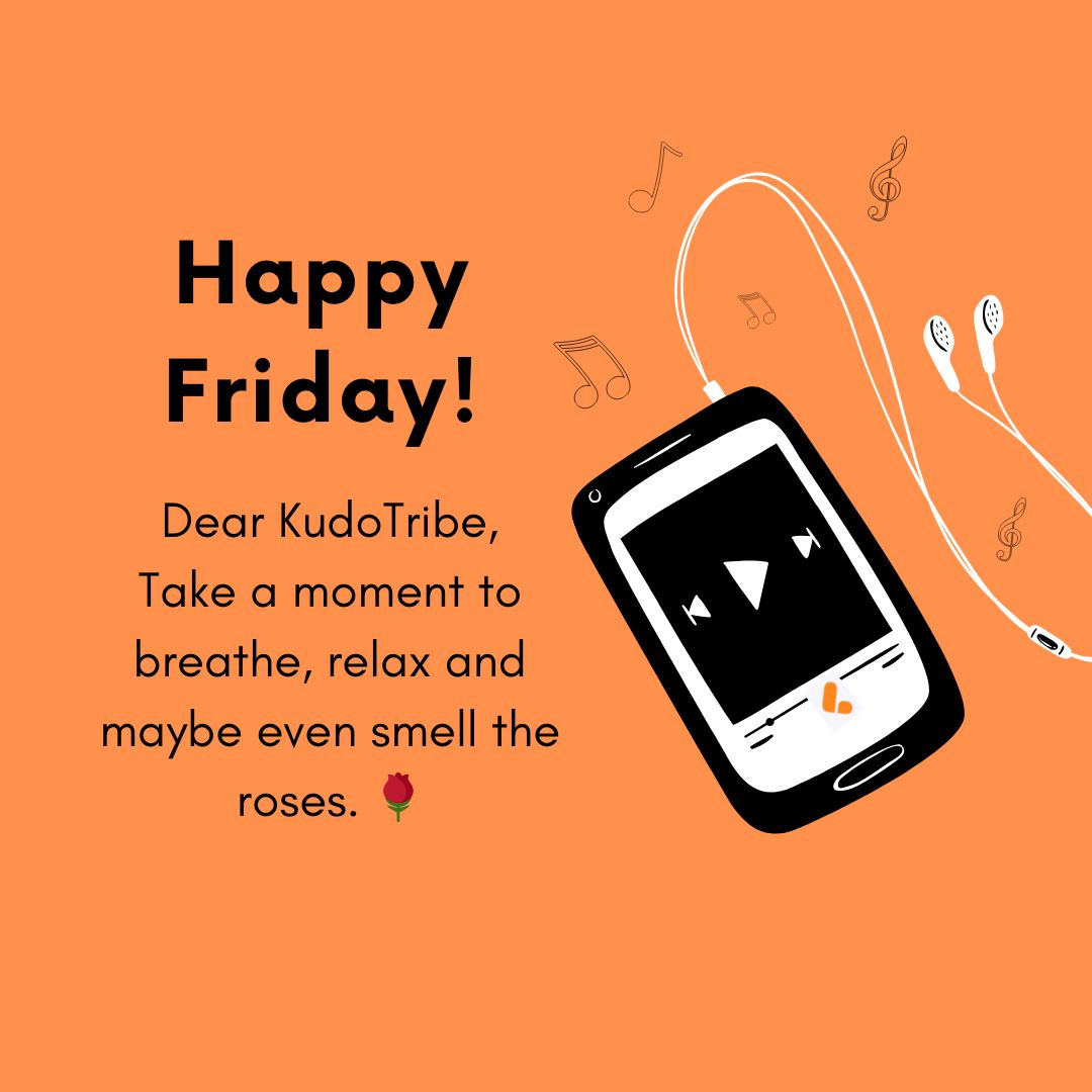 Happy Friday, Kudostars! 🌟 You've earned it—here's to a relaxing and rewarding weekend ahead. 💛 

#HappyFriday #KudobuzzVibes #TGIF