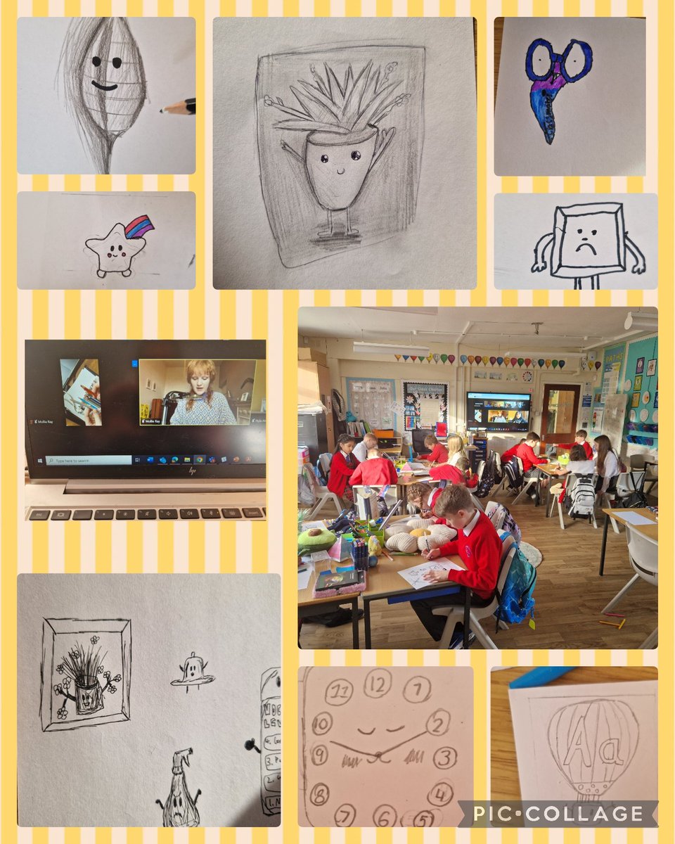 P5/6 enjoyed taking part in the Draw Along with illustrator, Mollie Ray today. Look at their creative sketches. This was part of our Book Week Scotland celebrations.