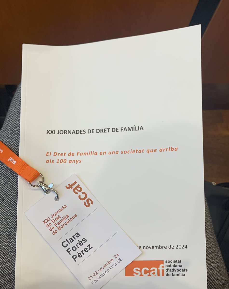 ForesClara's tweet photo. Segundo día de las XXI Jornadas de Derecho de Familia del @SCAF_cat https://t.co/x7YUlPYvea