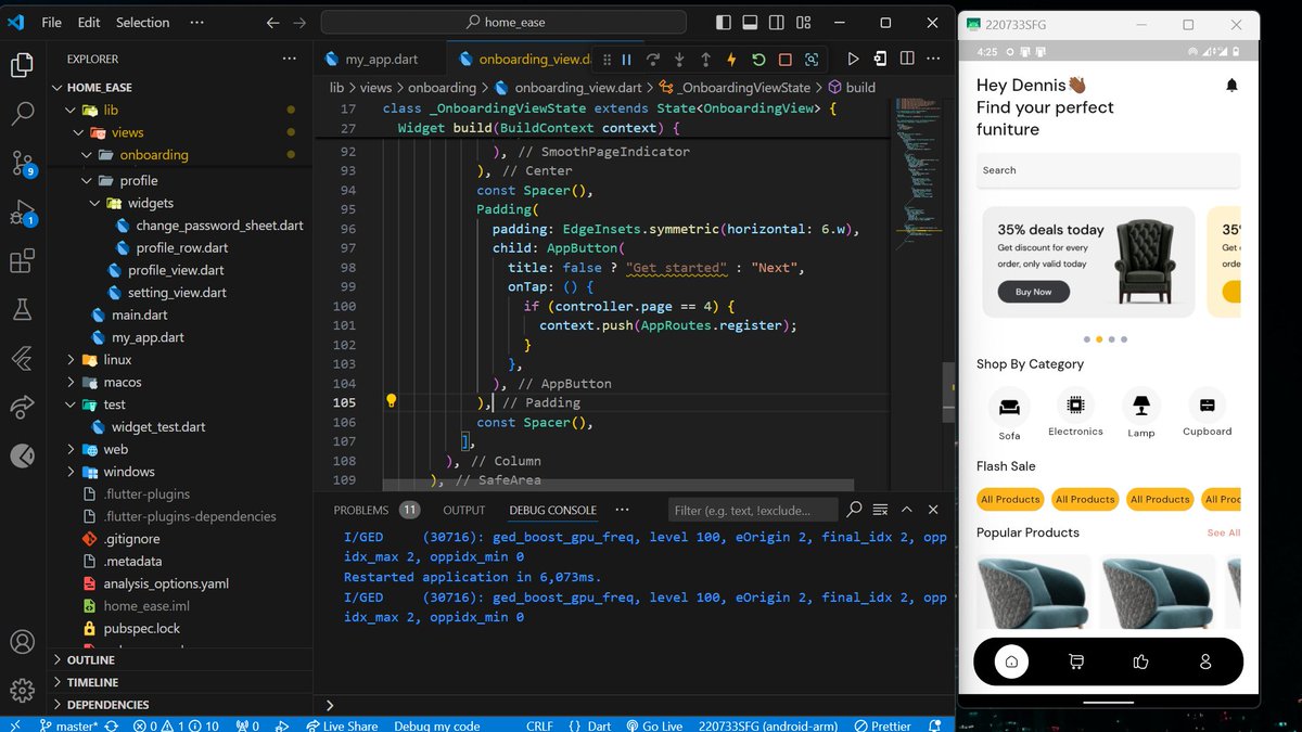Yourcodee's tweet image. Hi, I’m Favor!, a mobile app dev specializing in Flutter for iOS & Android 💙👨💻
Currently building an eCommerce app with Firebase, UI is done, now adding functionality! 🚀
Let’s connect and share ideas! 😊 #flutterdev #firebase