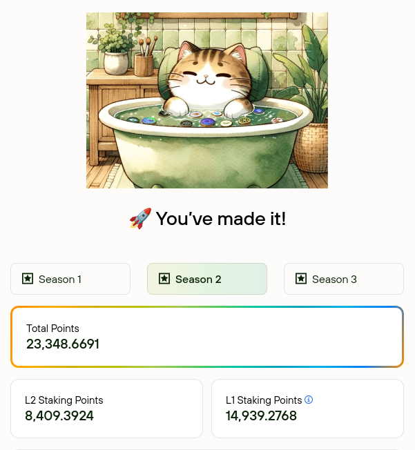 kwi75's tweet photo. points go purrrrrr 😼

earn Zircuit Points on top of your LRT yield with @zircuit

 https://t.co/YfOPRr5icP 

$ETH #staking #Airdrop https://t.co/ZtRY0E4ScJ