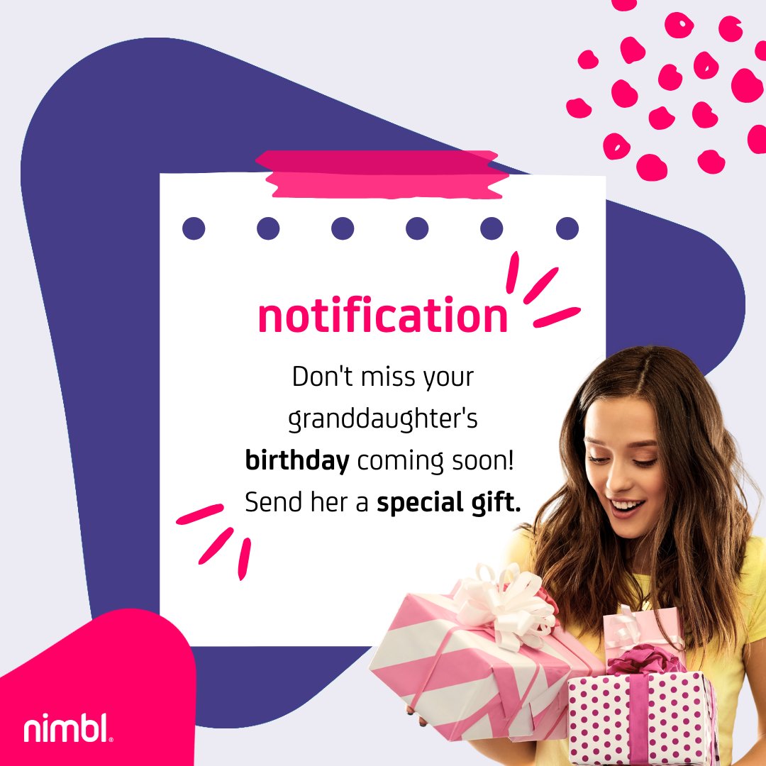 Family and friends can transfer money directly to your child’s nimbl card, making it easier to send them money. Whether it's for birthdays, special occasions, or just because, these contributions help your children to learn the value of money in a fun and practical way!