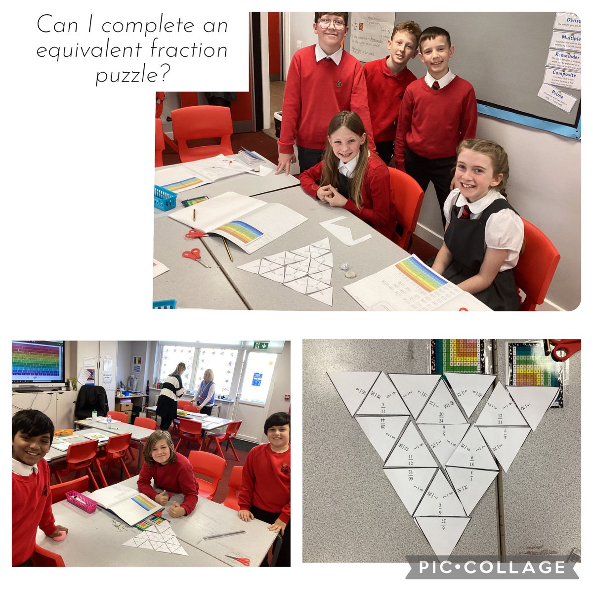 AshKnotty's tweet photo. Shoutout to these magnificent mathematicians of year 6 who have been working extra hard this week! They have been challenging themselves with mastering equivalent fractions and the 8 times tables #diddymaths 🔢🧠 https://t.co/3Xi6F86E4k