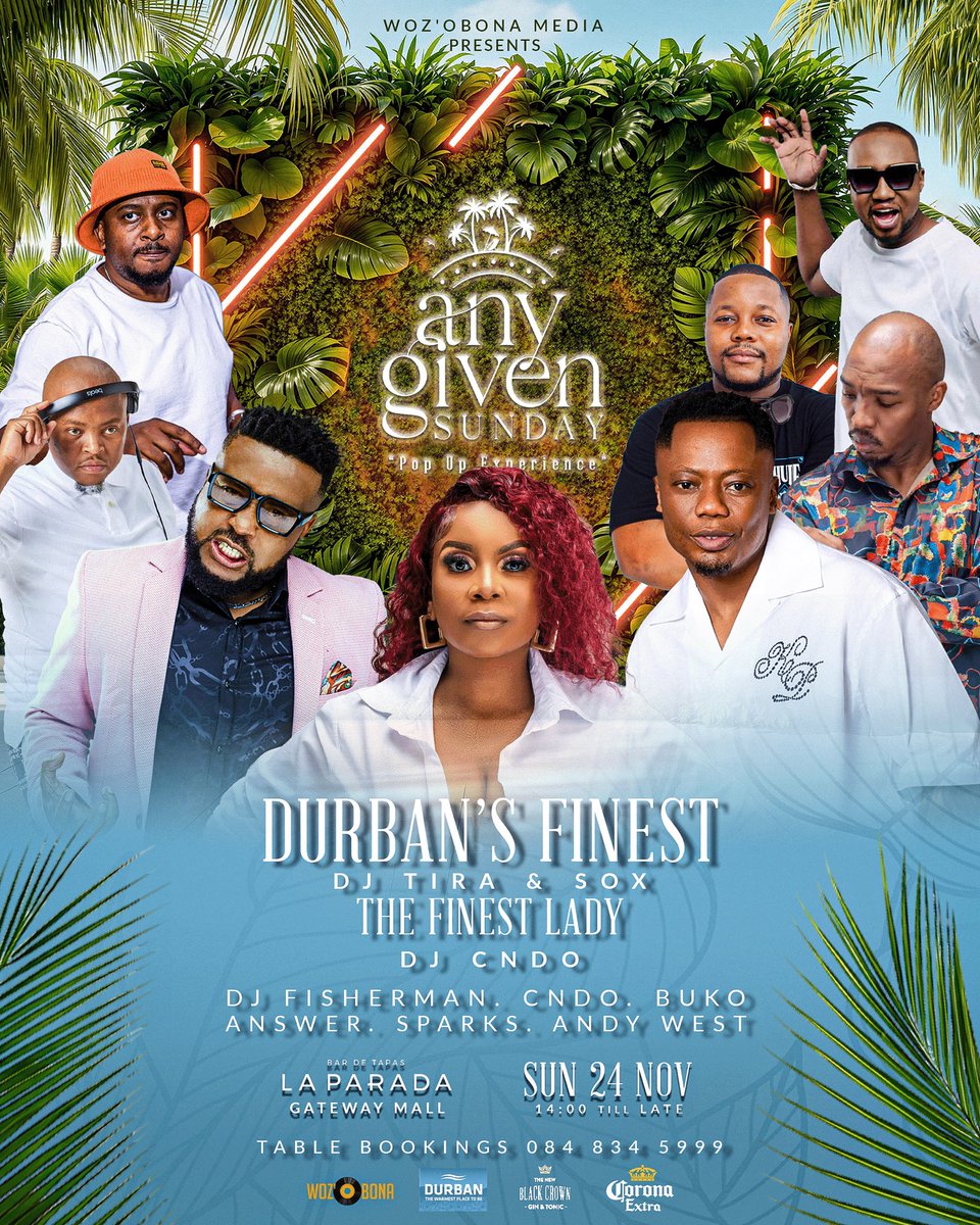 WozobonaMedia's tweet image. #AnyGivenSundayDBN POP UP EXPERIENCE table bookings with @nomfundo_small on 084 834 599 ☎️