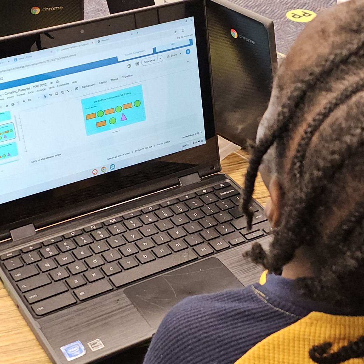 Smallblocktech's tweet image. I would like to thank Mrs. Young for allowing me to assist her and her kindergarten class with using Google Slides to create patterns.
@jennthomas75
@CradockES 
@ebracyPPS
@JolleyLa
@PortsVASchools 
#PPSshines 
#PPStrt
#Google