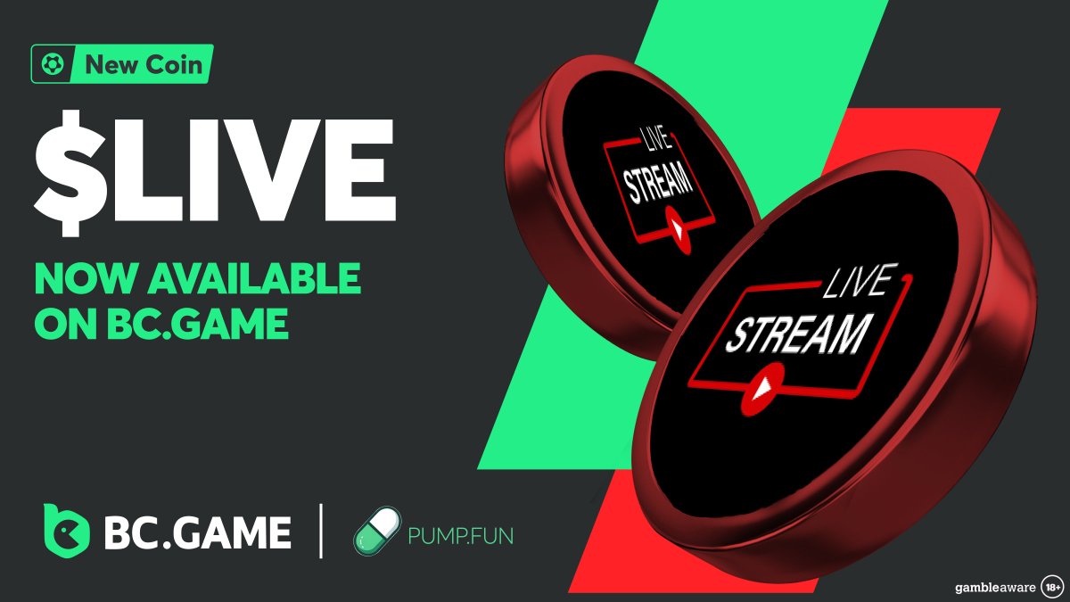 Exciting news, BC Fam! 🎉

<a href="/LiveStreamCoin/">Kiekingg</a> ($LIVE) is officially available on BC.GAME! 

We’re giving $LIVE to 100 lucky winners to celebrate this launch. 🚀

#bcgame #livestreamcoin