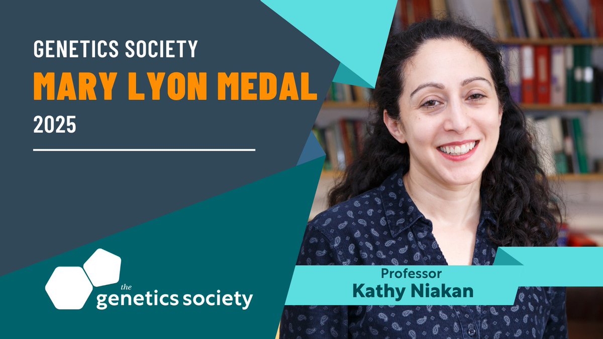 The Genetics Society (@gensocuk) on Twitter photo Congratulations to Prof. Kathy Niakan, <a href="/NiakanLab/">Niakan Lab</a>, on being awarded the Mary Lyon Medal🏅 for their pioneering research on the function of genes that regulate early human development and the molecular mechanisms that direct cell fate in human embryos.
genetics.org.uk/medals-and-pri… Congratulations to Prof. Kathy Niakan, <a href="/NiakanLab/">Niakan Lab</a>, on being awarded the Mary Lyon Medal🏅 for their pioneering research on the function of genes that regulate early human development and the molecular mechanisms that direct cell fate in human embryos.
genetics.org.uk/medals-and-pri…