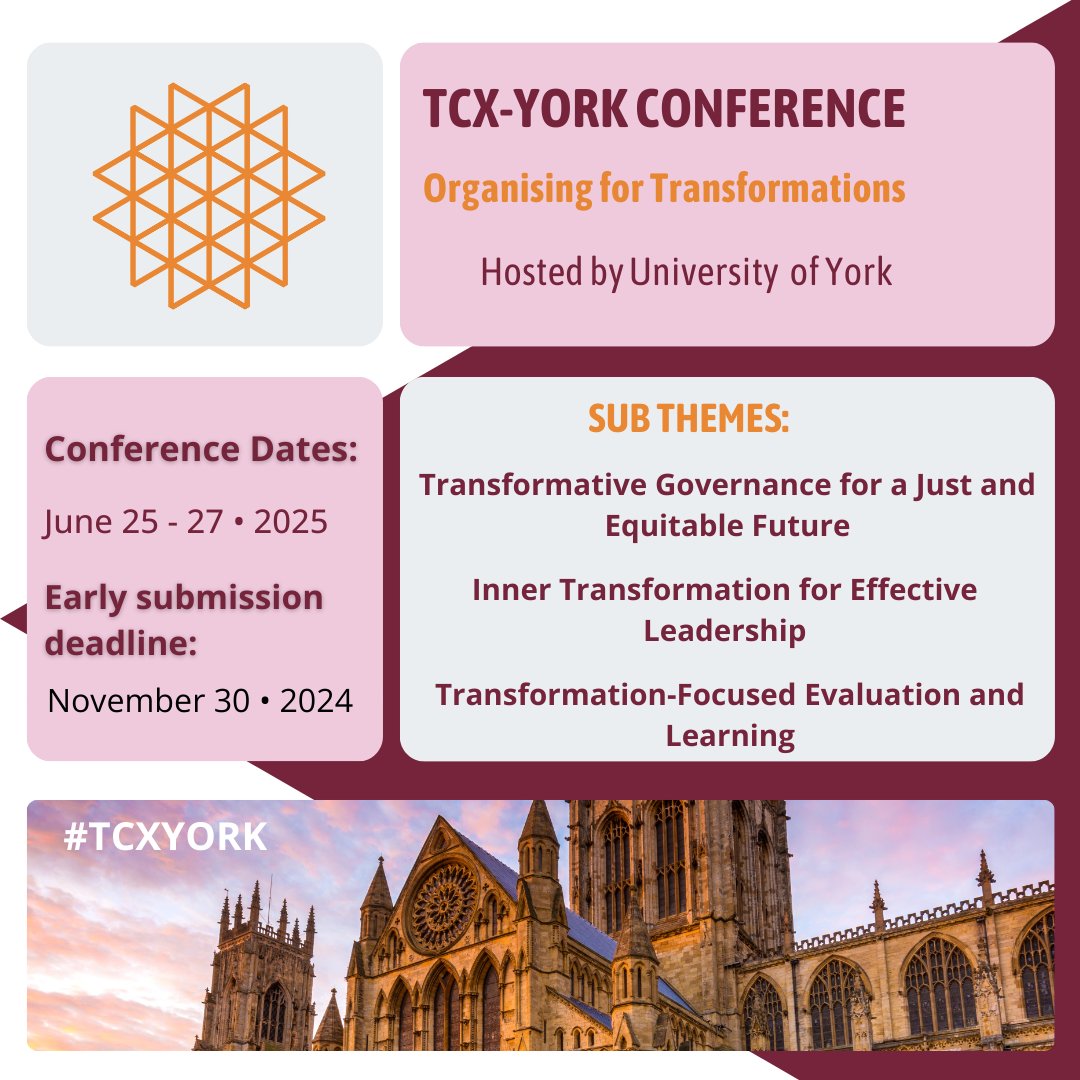 YESIUoY's tweet image. ⏳Last chance‼️ Submit proposals for #TCXYORK by 30 Nov! 

🌍Don&apos;t miss the chance to share your insights on Organising for Transformation across climate, health + social issues. 

Submit your presentation/practice session ideas now! ➡️ow.ly/kAmP50U6Sxy 

@TransformComm