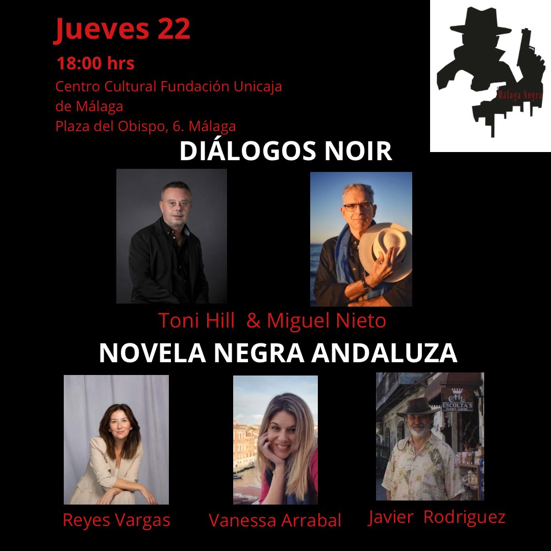 Os esperamos esta tarde en la segunda jornada de <a href="/MalagaNegra/">🕵🕵‍♀️ Málaga Negra 📚</a>