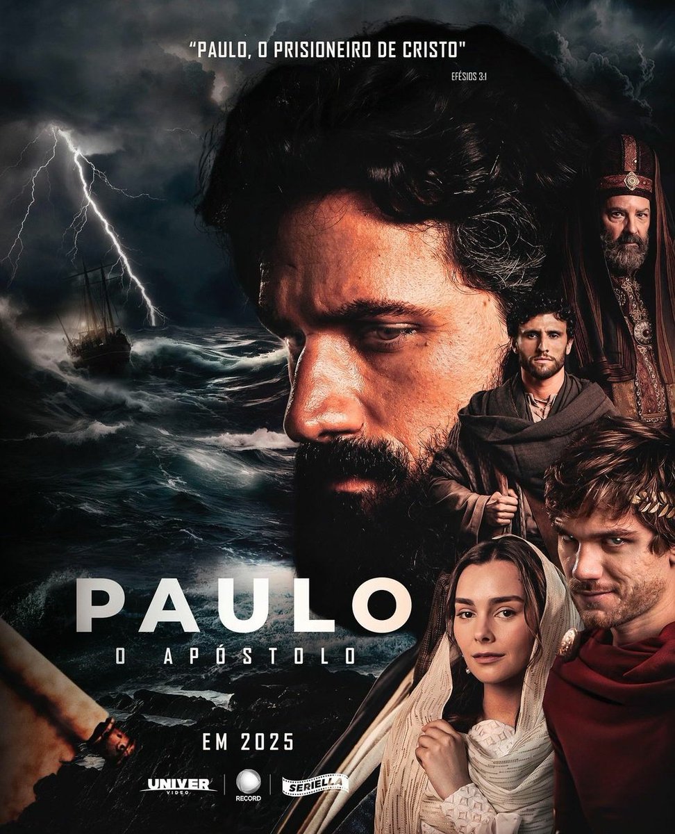 RecordFC_'s tweet image. Veja o primeiro pôster oficial da superprodução #Paulo- O Apóstolo. 

Estreia em 2025.