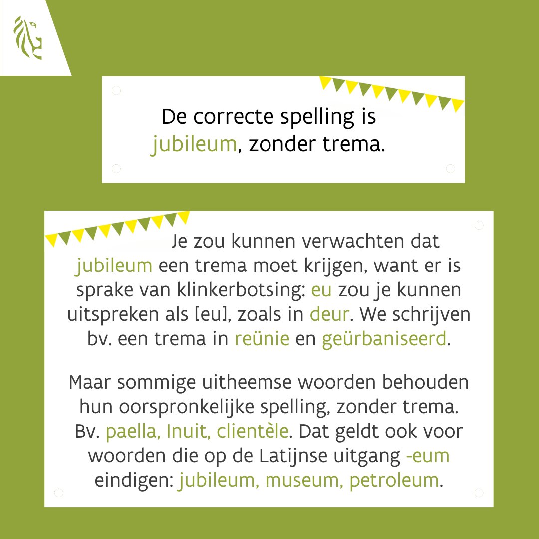 Twee puntjes van discussie: 'jubileum' of 'jubileüm'?
#taaltips #taal #25JaarTeamTaaladvies #taaladvies