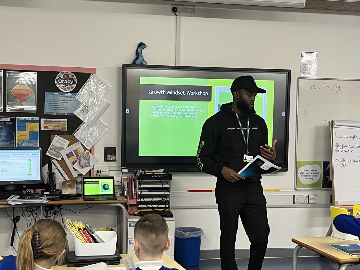 This week our friends from <a href="/BouncingStats/">Bouncing Statistics</a> held a Growth Mindset workshop for our year 5s. Everyone left the session feeling positive and motivated by the idea that they can develop their abilities through hard work and dedication! <a href="/MrsM_Court/">Michelle Court</a> @mrsrmurad <a href="/LiftSchools/">Lift Schools</a>