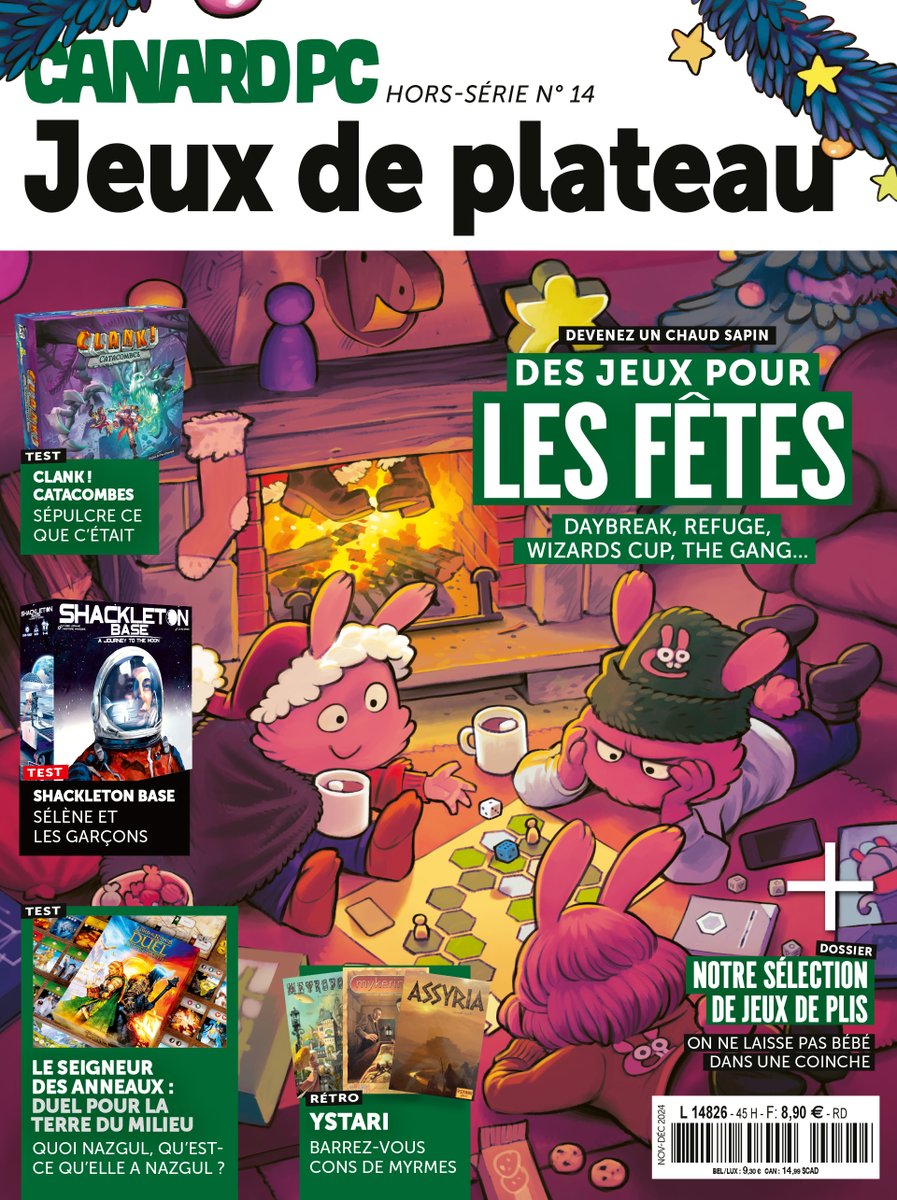 Petit rappel que si vous aimez les jeux de plateau et la joie de vivre en général, Noël a déjà commencé en kiosque et sur notre boutique :
boutique.canardpc.com/common/product…
