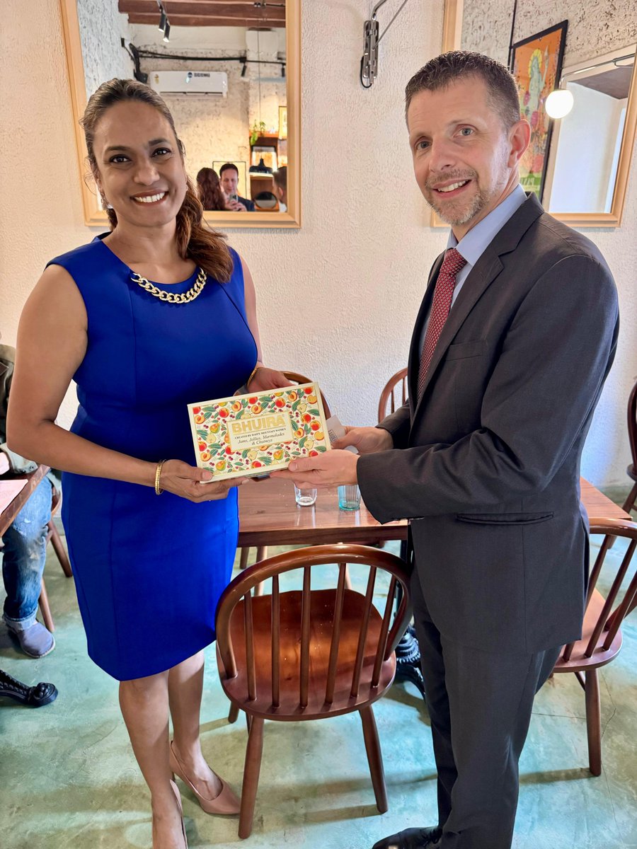 U.S. Consulate Mumbai (@usandmumbai) on Twitter photo #CGHankey had an engaging conversation with IVLP alumna <a href="/bakingtray/">Rebecca Vaz</a> and Gautami Raiker founder and CEO of AI driven <a href="/Contractzy/">Contractzy (Formerly The Legal Capsule)</a> , at women owned restaurant Larder and Folk, focusing on strategies to enhance female representation in Goa's formal workforce. They also explored #CGHankey had an engaging conversation with IVLP alumna <a href="/bakingtray/">Rebecca Vaz</a> and Gautami Raiker founder and CEO of AI driven <a href="/Contractzy/">Contractzy (Formerly The Legal Capsule)</a> , at women owned restaurant Larder and Folk, focusing on strategies to enhance female representation in Goa's formal workforce. They also explored
