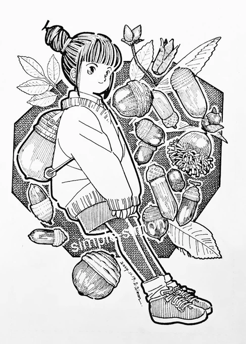 #今月描いた絵を晒そう 
本日もお絵描きできる環境ではなかったので予定通り(?)11月中旬分から4枚の再掲です。よしなに。 