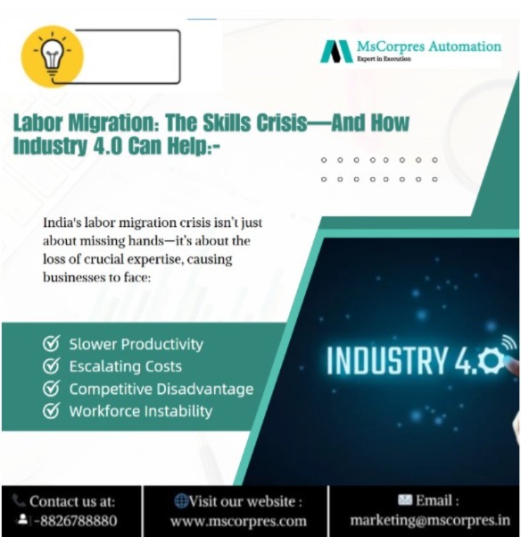 MsCorpres's tweet photo. Labor migration is creating a skills gap! 🌍 Can Industry 4.0 and automation bridge it? 🚀

📞 +91 8826788880📧 marketing@mscorpres.in

#LaborMigration #Industry4Point0 #Upskilling https://t.co/LBIqI0taeJ