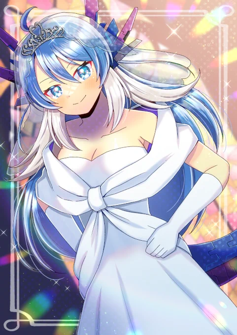 デュエプレのQ.E.D.(ウエディングドレス着用)を描かせて頂きました!リクエスト有難うございます #Skeb #デュエプレ 