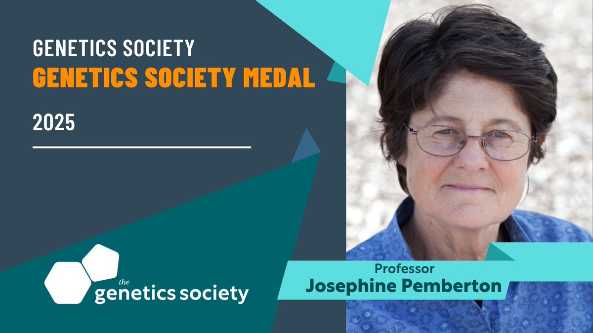 GenSocUK's tweet photo. Congratulations to Prof. Josephine Pemberton on being awarded the prestigious Genetics Society Medal! 🏅 Her groundbreaking contributions to genetics, from understanding natural populations to evolutionary biology, continue to inspire us all.

https://t.co/lSZzzxJI5s https://t.co/rfgIoXAE8M