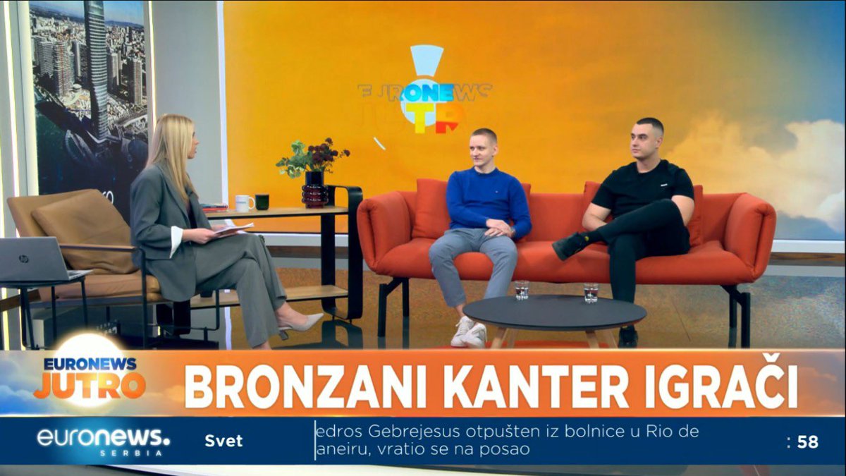🇷🇸 Naši igrači <a href="/DragonCSGO_/">Dragon</a> i <a href="/Kind0csgo/">Kind0</a> gostovali su u jutarnjem programu <a href="/EuronewsSerbia/">EuronewsSerbia</a> televizije povodom uspeha i osvojene bronzane medalje na svetskom šampionatu u Rijadu.  
Link celog intervjua možete pronaći u komentarima.  

🇬🇧 Our players <a href="/DragonCSGO_/">Dragon</a> and <a href="/Kind0csgo/">Kind0</a>