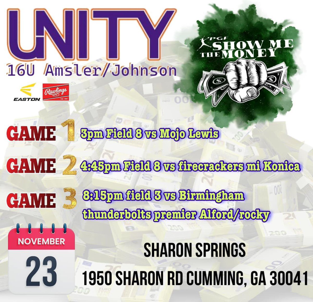 Wrapping up the Fall season in ATL! Come check us out 💜🧡 
#UnityAmslerJohnson