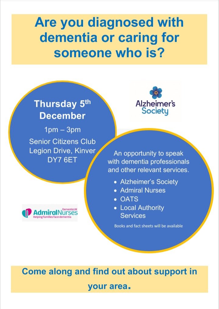 KinverLibrary's tweet image. If you know anyone who would be interested in this event, please pass it on. @StaffsLibraries @nickowentv #dementia #kinver