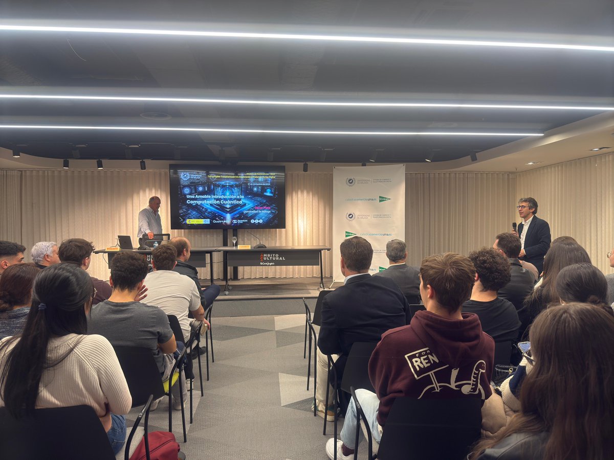 Ayer tuvimos el privilegio de aprender sobre los avances de la computación cuántica con Óscar Plata, Catedrático de Arquitectura de Computadores en la <a href="/InfoUMA/">Universidad de Málaga</a>. 
Aunque estamos en la "prehistoria" de esta tecnología, su impacto futuro será transformador. 🙌✨ ¡Gracias, Óscar!