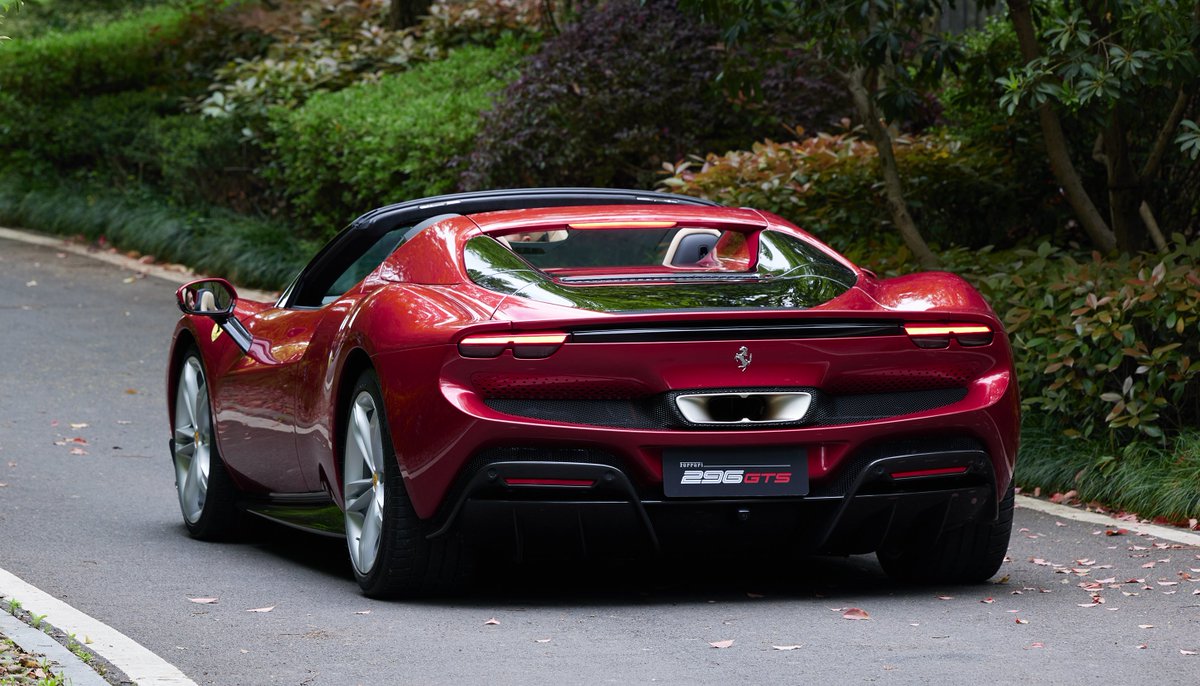 Ferrari's tweet image. These roads were made for us – and we’ve got 830cv to unleash.

#Ferrari296GTS #Tonglu #China #DrivingFerrari #Ferrari