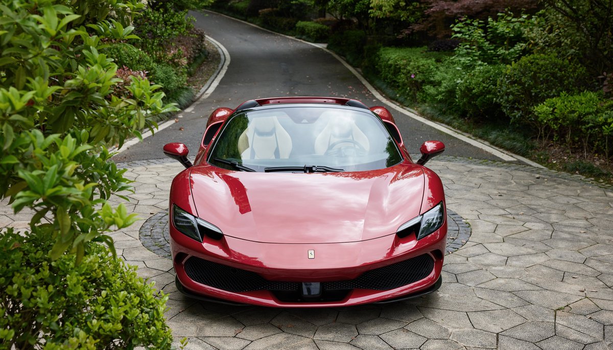 Ferrari's tweet image. These roads were made for us – and we’ve got 830cv to unleash.

#Ferrari296GTS #Tonglu #China #DrivingFerrari #Ferrari