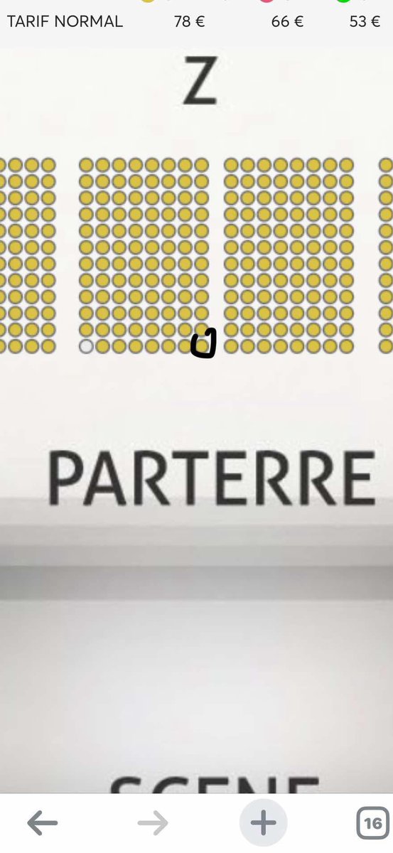 Bonjour ça me fend le cœur pour des raisons de santé je peux plus m’y rendre, je vends une place pour le concert de Patrick fiori à Caen le 28 novembre prochain dans 6 jours quoi au premier rang pleins centre à côté de l’allée je vous met l’emplacement en photo