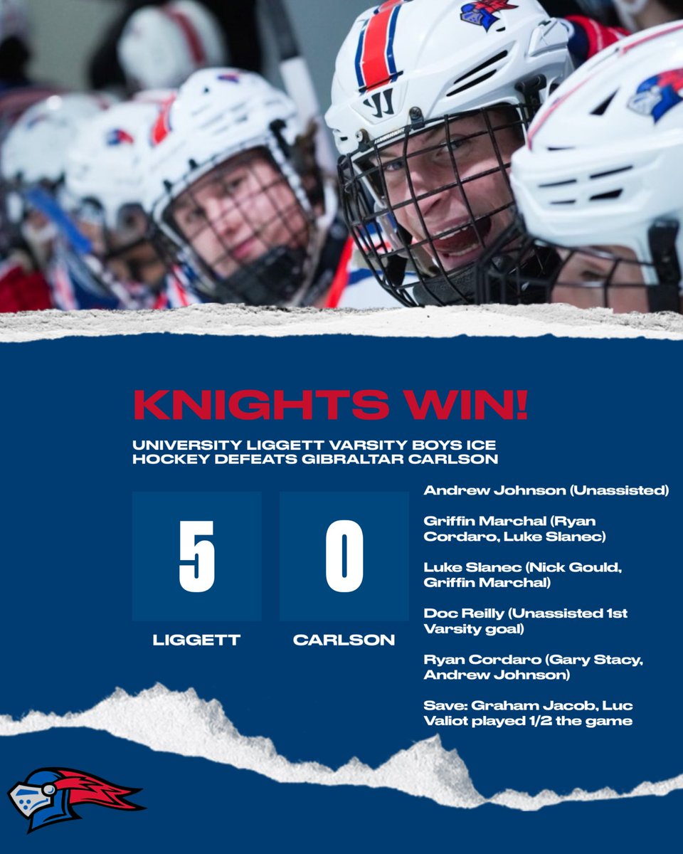 The Knights win again! 

Girls and Boys Ice Hockey are both victorious as Freshman, Kate Ricci, and Senior, Doc Reilly, each find the net for their first Varsity goals last night! #GoKnights 🏒