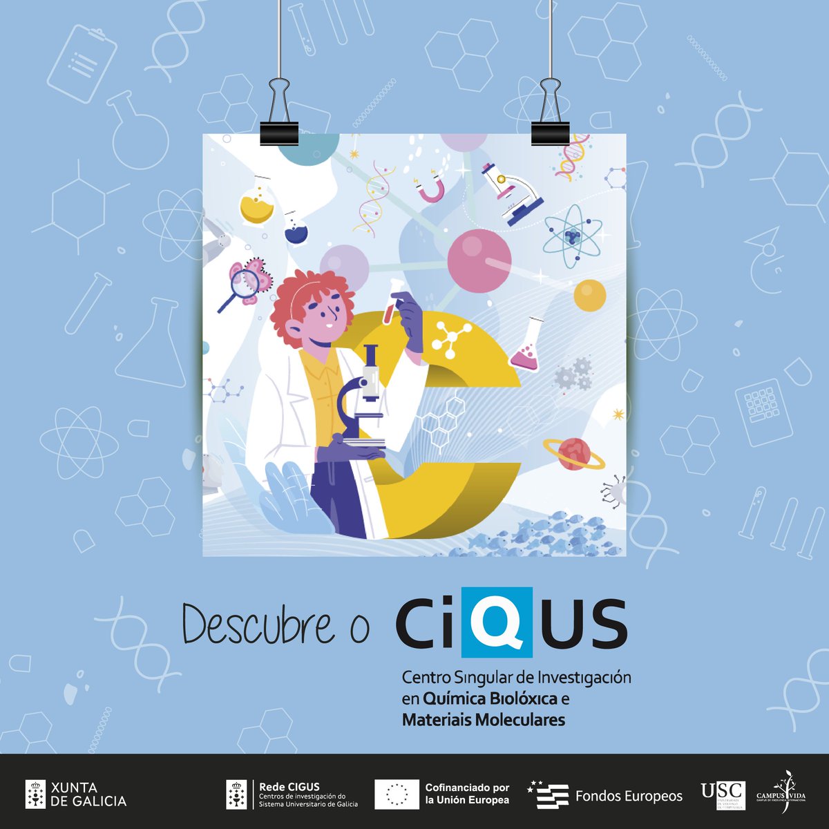 🌟 Se tes curiosidade pola ciencia ou simplemente queres pasar unha tarde diferente, as actividades do <a href="/ciqususc/">CiQUS</a> para a oitava edición de #CienciaSingular resultaranche moi interesantes.

<a href="/UniversidadeUSC/">USC</a> #RedeCIGUS