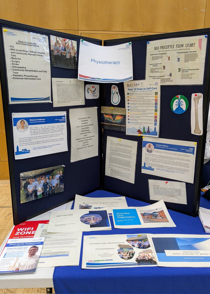 We're here in the Allerton Sports Hall at <a href="/SalfordUni/">University of Salford</a> until 3pm today - come over and say hello! 👋🏼
#nursing #midwifery #ODP #physio #occupationaltherapy #podiatry #preceptorship <a href="/NCACareersNHS/">Careers at Northern Care Alliance NHS FT</a> <a href="/UoS_HealthSoc/">UoS Health & Society</a> <a href="/NcallianceP/">NCA Preceptorship Team</a> <a href="/SalfordCO_NHS/">Salford Care Organisation</a> <a href="/BuryCO_NHS/">Bury Care Organisation</a> <a href="/RochdaleCO_NHS/">Rochdale Care Organisation</a> <a href="/OldhamCO_NHS/">Oldham Care Organisation</a>