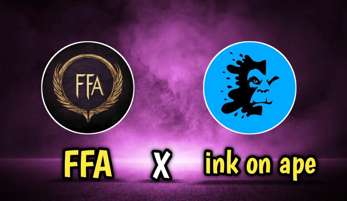 @FFA_Alpha X @INKONAPE 

We are thrilled to announce our collaboration with ink on Ape 

Ink on ape is a art collection coming on ape chain 

Supply: 999
Date: November 
Price: TBA 

Raffle will be live on FFA official discord server stay tuned 🤝