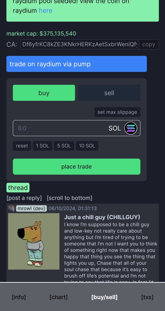 4dam_a's tweet photo. $Dream
B2Ns15i265nCN4Sb2Xr866F3NafdDAPQairAo93spump

Check $dream same deployer as chillguy which went to $400m mcap https://t.co/DJC2jhoPmx
