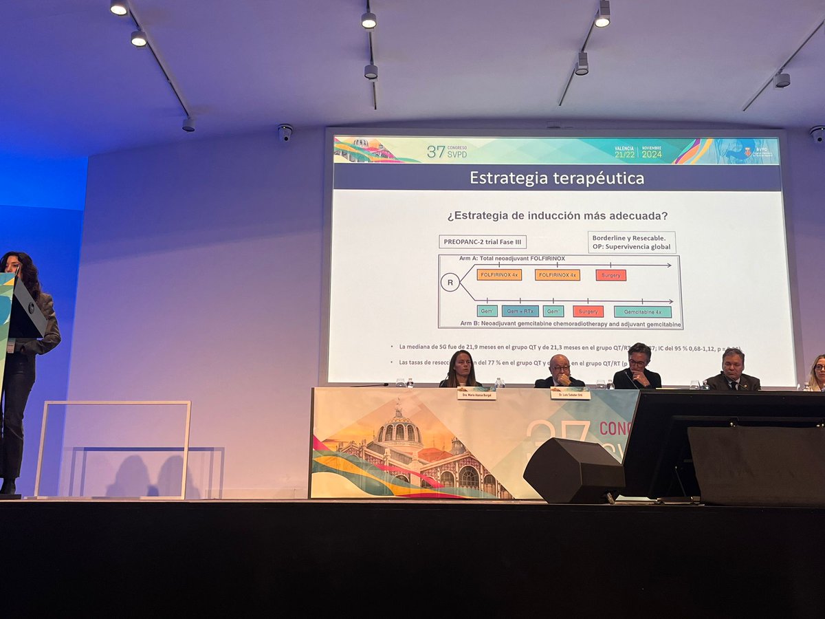 MESA REDONDA #PANCREAS la Dra. Rebeca Chulvi <a href="/GVADrPeset/">DS Doctor Peset</a> nos habla de nuevas dianas terapéuticas y experiencia en la vida real en el tratamiento neoadyudnate en el Cáncer de Páncreas resecable y en el borderline