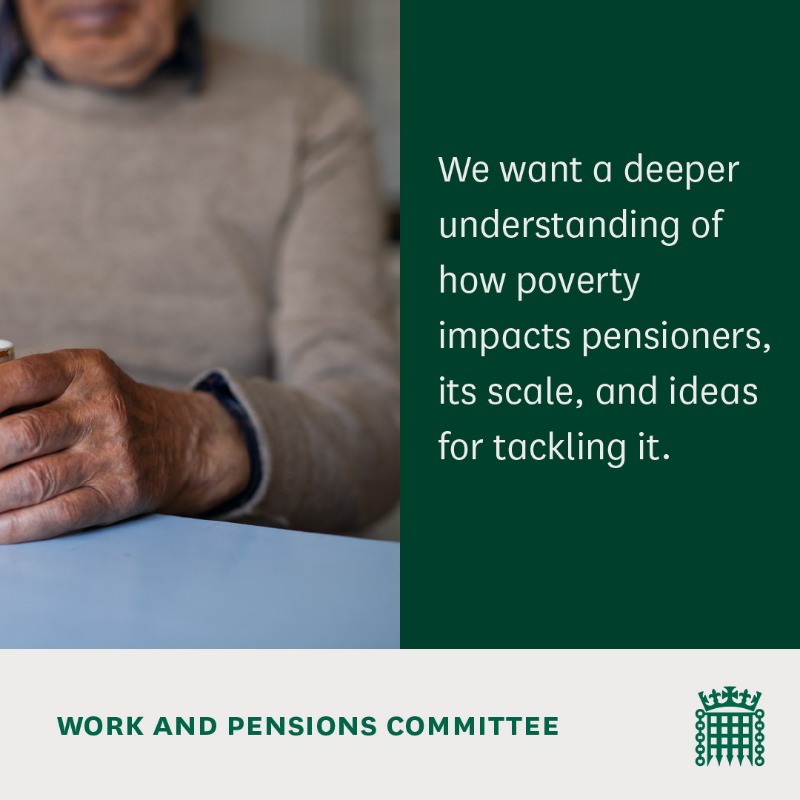 CommonsWorkPen's tweet photo. We want to hear from you 📢
 
We’re investigating the impact of pensioner poverty and how it can be addressed.
 
Click here to tell us what you think 👇