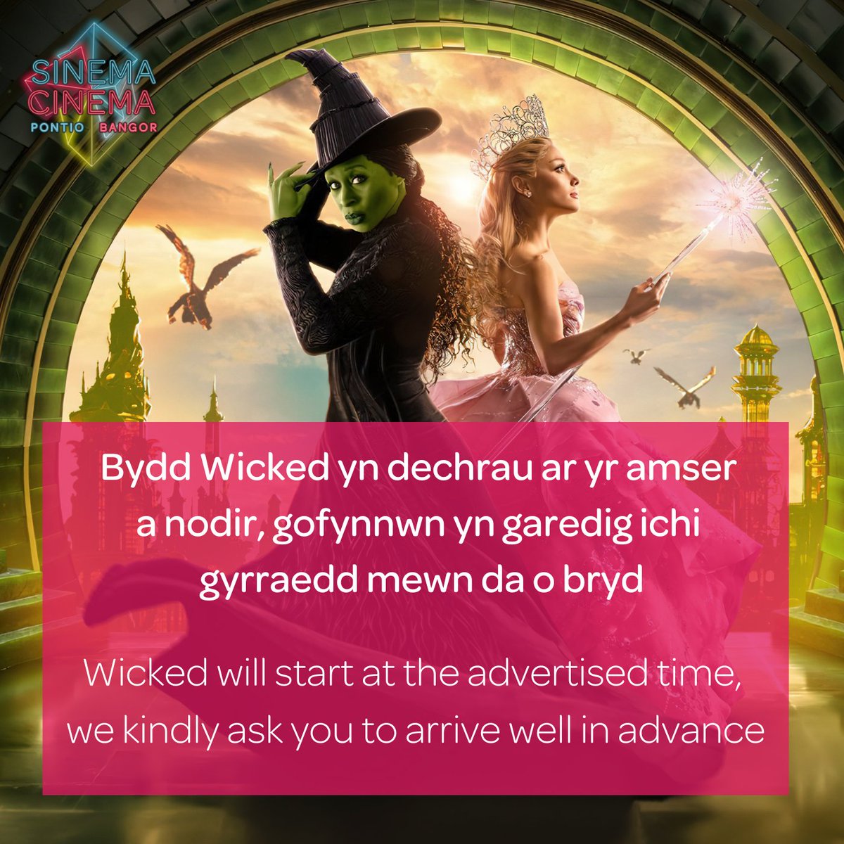 PontioTweets (@pontiotweets) on Twitter photo 💚🌸💚🌸Wicked starts today!💚🌸💚🌸
Please allow plenty of time to arrive, the film will start at the advertised time!
🎟pontio.co.uk 💚🌸💚🌸Wicked starts today!💚🌸💚🌸
Please allow plenty of time to arrive, the film will start at the advertised time!
🎟pontio.co.uk