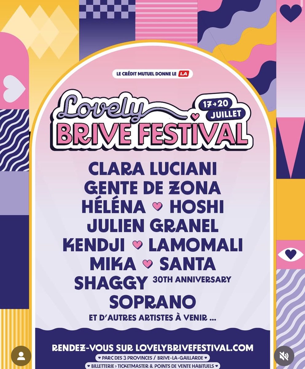 #HelenaBailly
Les annonces s'enchaînent : Héléna participera au "Lovely Brive Festival" le samedi 19 juillet 2025 à Brive-la-Gaillarde ⭐
Le lien vers la billetterie 🔽
brivefestival.seetickets.com/content/billet…
