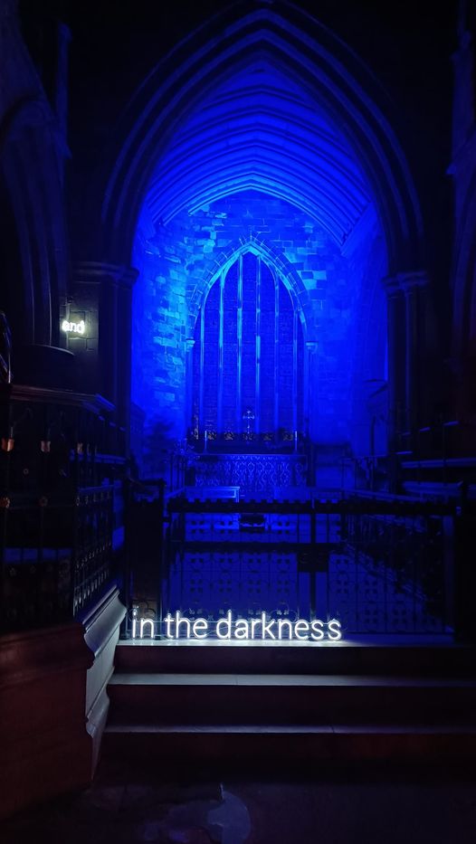 adrian riley / electric angel design (@electric_angel) on Twitter photo 'reflections' in st mary's scarboro' open again this weekend starting today 5pm.
my text installation 'light in darkness' uses a randomised sequence of neon words & phrases to create a meditative visual experience where the viewer decides on the meaning. part of <a href="/thescarbfair/">The Scarborough Fair</a> 'reflections' in st mary's scarboro' open again this weekend starting today 5pm.
my text installation 'light in darkness' uses a randomised sequence of neon words & phrases to create a meditative visual experience where the viewer decides on the meaning. part of <a href="/thescarbfair/">The Scarborough Fair</a>