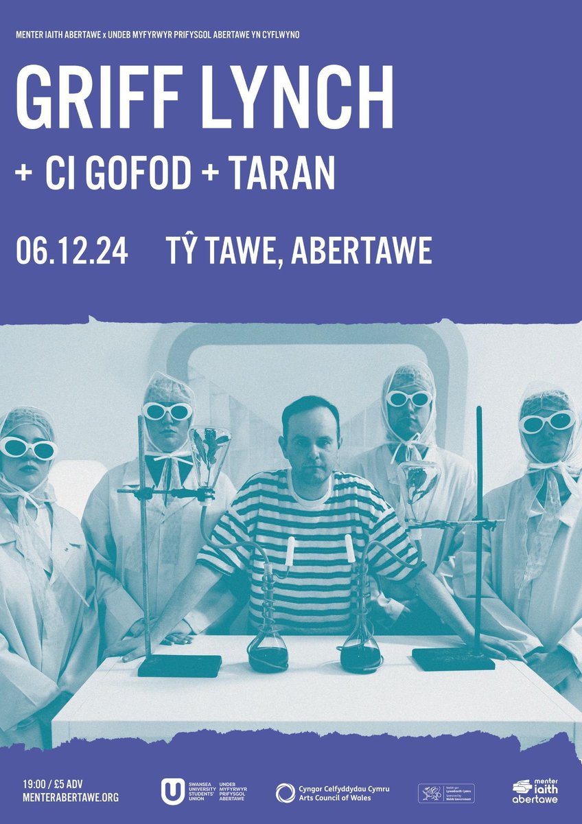Menter Iaith Abertawe (@menterabertawe) on Twitter photo Cyffrous iawn i gael yr arwyr indie-funk lleol @cigofod a'r sêr newydd @taranband yn cefnogi <a href="/grifflynch/">Griff Lynch</a> yn @tytawe mis nesaf!
🎟️ Bachwch eich tocynnau heddiw (dim ond £5 o flaen llaw!) ➡️ buff.ly/4fOrt24
📅 Nos Wener, 6.12
<a href="/gymgym_abertawe/">Y Gym Gym Abertawe 2023-2024🦢🏴</a>
<a href="/SwanseaUniSU/">Swansea Uni Students’ Union</a>
#yagym Cyffrous iawn i gael yr arwyr indie-funk lleol @cigofod a'r sêr newydd @taranband yn cefnogi <a href="/grifflynch/">Griff Lynch</a> yn @tytawe mis nesaf!
🎟️ Bachwch eich tocynnau heddiw (dim ond £5 o flaen llaw!) ➡️ buff.ly/4fOrt24
📅 Nos Wener, 6.12
<a href="/gymgym_abertawe/">Y Gym Gym Abertawe 2023-2024🦢🏴</a>
<a href="/SwanseaUniSU/">Swansea Uni Students’ Union</a>
#yagym