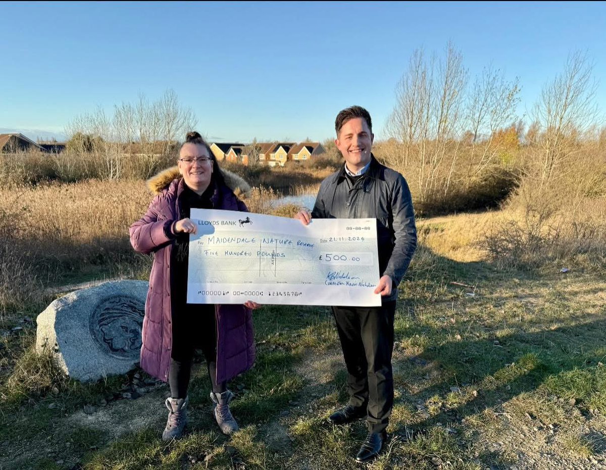 Great to donate £500 to Maidendale Nature Reserve from my community fund.

Which will support with bulb planting and a big tidy up ready for spring 2025… much more work needed, but what’s your thoughts on what could be improved? 👇🏼